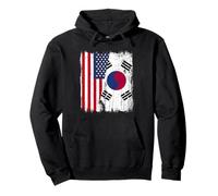 Estados Unidos Corea del Sur Media Bandera América Corea del Sur Heritage Sudadera con Capucha