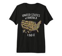 Estados Unidos de América I Did It Souvenir para Hombres y Mujeres Camiseta Premium