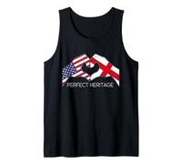 Estados Unidos e Inglaterra Inglés Americano Perfect Heritage Heart Camiseta sin Mangas