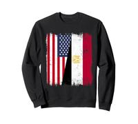 Estados Unidos Egipto Media Bandera American Egyptian Heritage Sudadera
