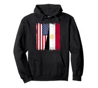 Estados Unidos Egipto Media Bandera American Egyptian Heritage Sudadera con Capucha