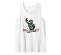 Estados Unidos es el Problema Estatua de la Libertad Sátira política Camiseta sin Mangas