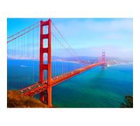 Estados Unidos Golden Gate Bridge San Francisco Puzzle 300(38x26cm) Piezas de Recuerdos Regalos de Viaje de Papel para Niños Adultos