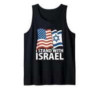 Estados Unidos Israel Banderas Arte Estoy con Israel Estrella de David Camiseta sin Mangas
