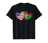 Estados Unidos Maldivas Corazón Banderas American Maldivian Dual Flag Camiseta
