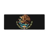 Estados Unidos Mexicanos Almohadilla De Escritorio Grande Con Diseño De Emblema Nacional|Almohadilla 2 En 1 Para Teclado Y Ratón|Universal Para Oficina Superficie Suave Y Lisa+Base De Antideslizante
