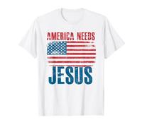 Estados Unidos Necesita a Jesús Christian Patriotic Faith USA Camiseta