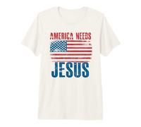 Estados Unidos Necesita a Jesús Christian Patriotic Faith USA Camiseta Premium