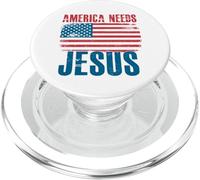 Estados Unidos Necesita a Jesús Christian Patriotic Faith USA PopSockets PopGrip para MagSafe