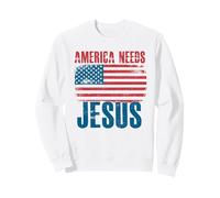 Estados Unidos Necesita a Jesús Christian Patriotic Faith USA Sudadera