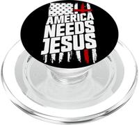 Estados Unidos Necesita a Jesús Iglesia Cristiana Jesús Patriótico PopSockets PopGrip para MagSafe