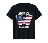 Estados Unidos Necesita Jesús Fe Cristiana Patriótica Camiseta