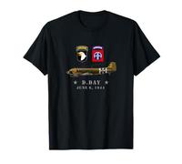 Estados Unidos Paracaidistas D-Day Segunda Guerra Mundial Normandía 82nd 101nd Airborne Camiseta