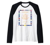 Estados Unidos, pasaporte de Estados Unidos, banderas de todos los estados de los Estados Unidos. Camiseta Manga Raglan