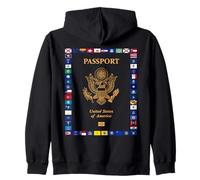 Estados Unidos, pasaporte de Estados Unidos, banderas de todos los estados de los Estados Unidos. Sudadera con Capucha