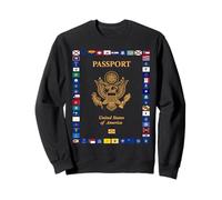 Estados Unidos, pasaporte de Estados Unidos, banderas de todos los estados de los Estados Unidos. Sudadera