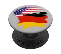 Estados Unidos Patriótico Alemania Bandera Alemana Estadounidense PopSockets PopGrip Adhesivo