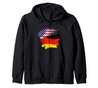 Estados Unidos Patriótico Alemania Bandera Alemana Estadounidense Sudadera con Capucha