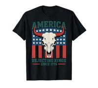 Estados Unidos rechaza a los Reyes Desde 1776 Cráneo patriótico Camiseta