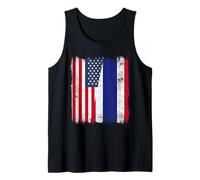 Estados Unidos, Tailandia, Media Bandera, raíces tailandesas Americanas Camiseta sin Mangas