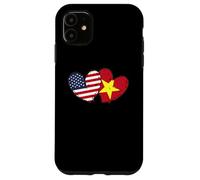 Estados Unidos Vietnam Corazón Banderas Americano Vietnamita Amor Orgullo Carcasa para iPhone 11
