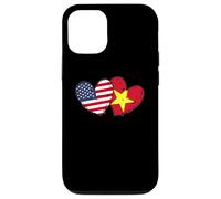 Estados Unidos Vietnam Corazón Banderas Americano Vietnamita Amor Orgullo Carcasa para iPhone 12/12 Pro