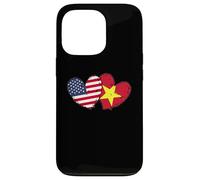 Estados Unidos Vietnam Corazón Banderas Americano Vietnamita Amor Orgullo Carcasa para iPhone 13 Pro