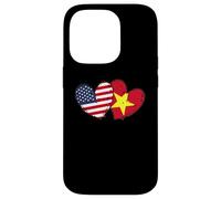 Estados Unidos Vietnam Corazón Banderas Americano Vietnamita Amor Orgullo Carcasa para iPhone 14 Pro