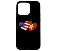Estados Unidos Vietnam Corazón Banderas Americano Vietnamita Amor Orgullo Carcasa para iPhone 15 Pro MAX