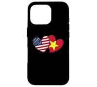 Estados Unidos Vietnam Corazón Banderas Americano Vietnamita Amor Orgullo Carcasa para iPhone 16 Pro