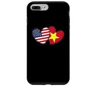 Estados Unidos Vietnam Corazón Banderas Americano Vietnamita Amor Orgullo Carcasa para iPhone 7 Plus/8 Plus