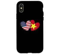 Estados Unidos Vietnam Corazón Banderas Americano Vietnamita Amor Orgullo Carcasa para iPhone X/XS