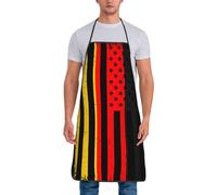 Estados Unidos Y Alemania Bandera Alemana Combinada Mujer Hombre Chef Delantales con Correas Largas Delantal De Cocina Antiincrustante Delantal para Restaurante Pintura Jardinería