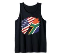 Estados Unidos y Sudáfrica Brush Flag Pride Lekker Camiseta sin Mangas