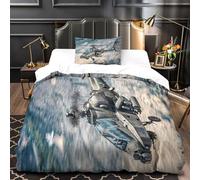 Estadounidense AH64 Apache Helicoptero Familiar Y Niños Funda Nórdica Impresión 3D Digital Militar Funda De Edredón Juego De Cama Y Funda De Almohada 2 Piezas Single（135x200cm）