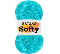 Estako Softy 100 % poli ster, suave, esponjoso, grueso, grueso, hilo n. 5 para crochet y tejido de punto, 100 g (3,52 oz) 98 yardas (90 m) (9230