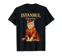 Estambul Ciudad De Gatos Tradicional Cultura Turca Otomana Camiseta gráfica económica, Hombre, Negro, L