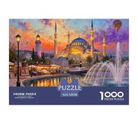 Estambul Santa Sofía Crepúsculo Puzzle De Madera Impermeable Puzzles De 1000 Piezas Regalos para Adultos Divertido Rompecabezas Juegos Educativos