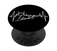 Estambul Skyline Latido Corazon Turquía Mezquita Istanbul PopSockets PopGrip Adhesivo