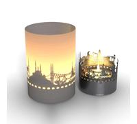 Estambul Skyline Tube T-Light - Fascinante juego de sombras y recuerdo para los fans de Estambul | Proyección de la silueta de Estambul | Luz mágica de velas