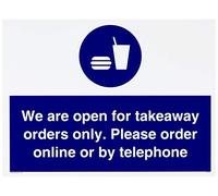 Estamos abiertos sólo para pedidos para llevar. Por favor ordene en línea o por teléfono