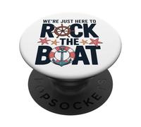 Estamos aquí para rockear el barco barco cruceros oceánicos PopSockets PopGrip Adhesivo