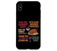 Estamos Haciendo puré de Papas Que Pase la Salsa de arándanos Carcasa para iPhone XS MAX