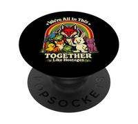 Estamos Todos En Esto Juntos como Rehenes Divertido Animal Retro PopSockets PopGrip Adhesivo
