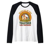 Estamos Todos Juntos como rehenes Bunny Birds Retro 1 Camiseta Manga Raglan