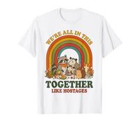 Estamos Todos Juntos como rehenes Funny Animal Retro 1 Camiseta