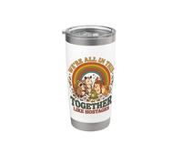 Estamos todos juntos como rehenes Funny Animal Retro 2 Vaso térmico de acero inoxidable de doble pared