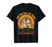 Estamos Todos Juntos como rehenes Funny Animal Retro 3 Camiseta