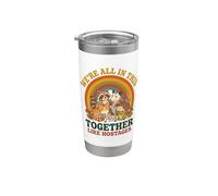 Estamos todos juntos como rehenes Funny Animal Retro 3 Vaso térmico de acero inoxidable de doble pared