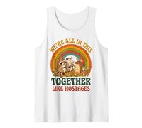 Estamos Todos Juntos como rehenes Funny Animal Retro 4 Camiseta sin Mangas